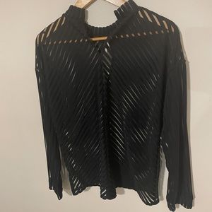 Sexy Translucent Black Top